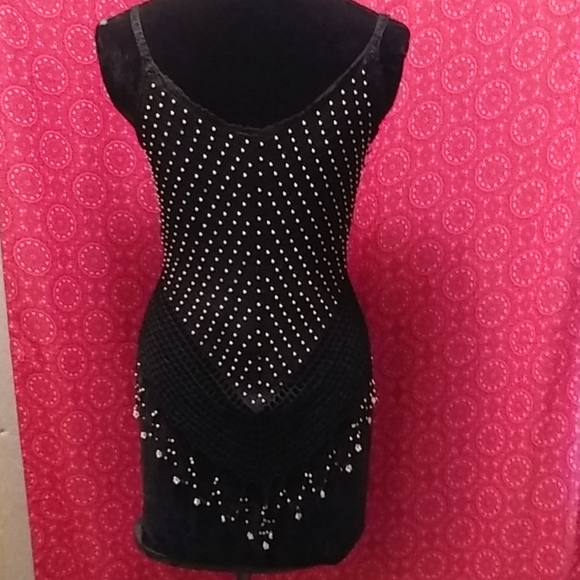 Crochet And Silver Studded Tank Top with Fringe - Picture 2 of 9